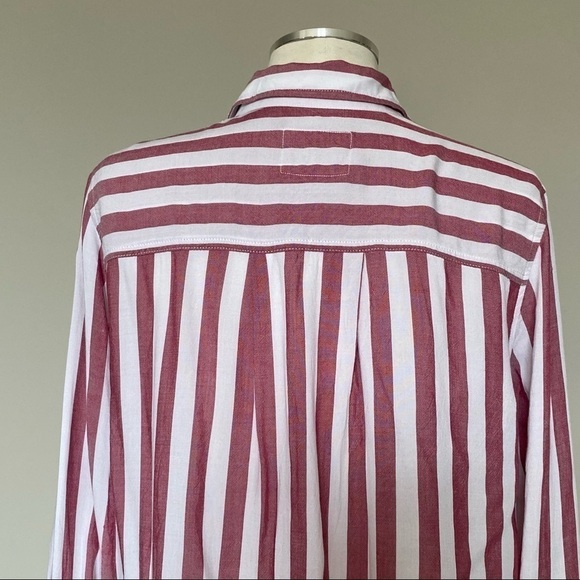 Rails Val Dali Red White Striped Tie Front Button Down Shirt, Small - Picture 9 of 15